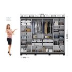 Guarda Roupa Casal 8 Portas 4 Gavetas Com Pés Paris Espresso