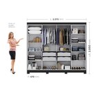 Guarda Roupa Casal 8 Portas 4 Gavetas Com Pés Paris Espresso