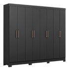 Guarda Roupa Casal 8 Portas 4 Gavetas Com Pés Paris Espresso
