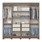 Guarda-roupa Casal 8 Portas 4 Gavetas Devon Henn Castanho Hp