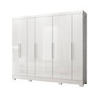 Guarda-roupa Casal 8 Portas 4 Gavetas E Pés Diplomata Branco