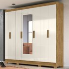 Guarda-roupa Casal 8 Portas 4 Gavetas E Pés Diplomata Freijó/