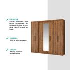 Guarda Roupa Casal 8 Portas 4 Gavetas Espelho Native Carraro