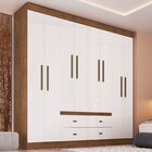 Guarda Roupa Casal 8 Portas 4 Gavetas Las Vegas  Off White/ N