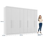 Guarda-roupa Casal 8 Portas 4 Gavetas Master New Branco