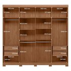 Guarda-roupa Casal 8 Portas 4 Gavetas Master New Com Pés Jato