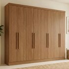 Guarda Roupa Casal 8 Portas 4 Gavetas Master New Jatoba