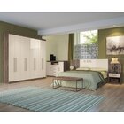 Guarda Roupa Casal 8 Portas 4 Gavetas Master Vip Castanha/off