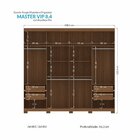 Guarda Roupa Casal 8 Portas 4 Gavetas Master Vip Com Espelhos