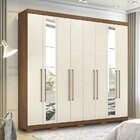 Guarda Roupa Casal 8 Portas 4 Gavetas Master Vip Com Espelhos
