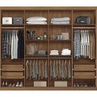 Guarda Roupa Casal 8 Portas 4 Gavetas Master Vip Jatobá/areia