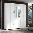 Guarda-roupa Casal 8 Portas 4 Gavetas Napole Branco