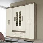 Guarda Roupa Casal 8 Portas 4 Gavetas Nápoles 8.4 Com Espelho