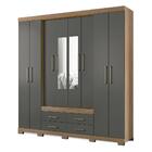 Guarda Roupa Casal 8 Portas 4 Gavetas Nápoles 8.4 Com Espelho