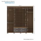 Guarda Roupa Casal 8 Portas 4 Gavetas Nápoles 8.4 Com Espelho