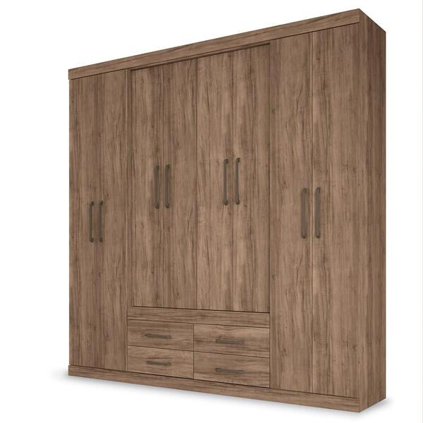 Guarda Roupa Casal 8 Portas 4 Gavetas Nápoles Atacama - Santo