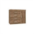 Guarda Roupa Casal 8 Portas 4 Gavetas Napoles C/ Pes + Comoda