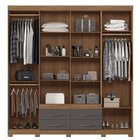 Guarda Roupa Casal 8 Portas 4 Gavetas Nápoles Com Espelhos E