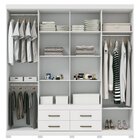Guarda Roupa Casal 8 Portas 4 Gavetas Nápoles Com Espelhos E