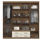 Guarda-roupa Casal 8 Portas 4 Gavetas Nápoles Com Espelhos Ja