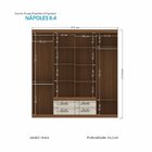 Guarda-roupa Casal 8 Portas 4 Gavetas Nápoles Jatobá/areia