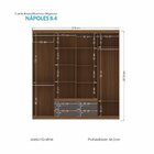 Guarda Roupa Casal 8 Portas 4 Gavetas Nápoles Jatobá/grafite