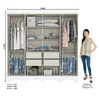 Guarda Roupa Casal 8 Portas 4 Gavetas Nevi Casa 812