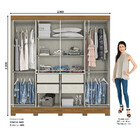 Guarda Roupa Casal 8 Portas 4 Gavetas Paris Casa 812