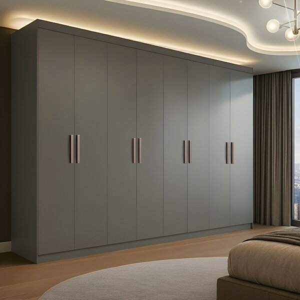 Guarda Roupa Casal 8 Portas 4 Gavetas Paris Espresso Móveis C