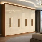 Guarda Roupa Casal 8 Portas 4 Gavetas Paris Espresso Móveis C