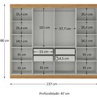 Guarda Roupa Casal 8 Portas 4 Gavetas Paris Espresso Móveis C