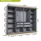 Guarda Roupa Casal 8 Portas 4 Gavetas Paris Espresso Móveis I