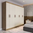 Guarda Roupa Casal 8 Portas 4 Gavetas Paris Espresso Móveis I