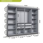 Guarda Roupa Casal 8 Portas 4 Gavetas Paris Espresso Móveis O