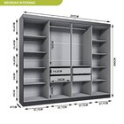 Guarda Roupa Casal 8 Portas 4 Gavetas Paris Espresso Móveis P