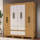 Guarda Roupa Casal 8 Portas 4 Gavetas Pintura Ripada B24084 A