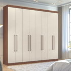 Guarda Roupa Casal 8 Portas 4 Gavetas Rudi Jatobá Areia
