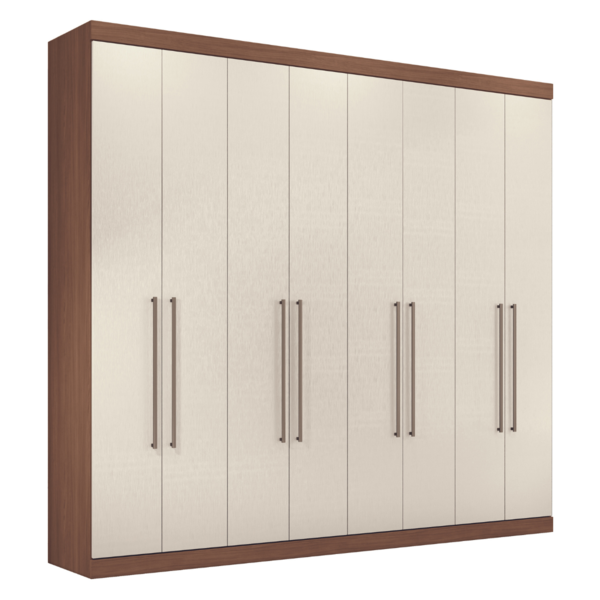 Guarda Roupa Casal 8 Portas 4 Gavetas Rudi Jatobá Areia