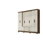 Guarda-roupa Casal 8 Portas 4 Gavetas San Lorenzo Plus  Casta