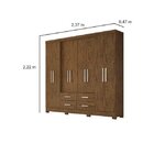 Guarda-roupa Casal 8 Portas 4 Gavetas San Lorenzo Plus Moval