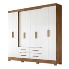 Guarda Roupa Casal 8 Portas 4 Gavetas San Lorenzo Plusbranco