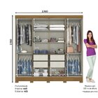 Guarda Roupa Casal 8 Portas 4 Gavetas Toscano Briz Nature/off