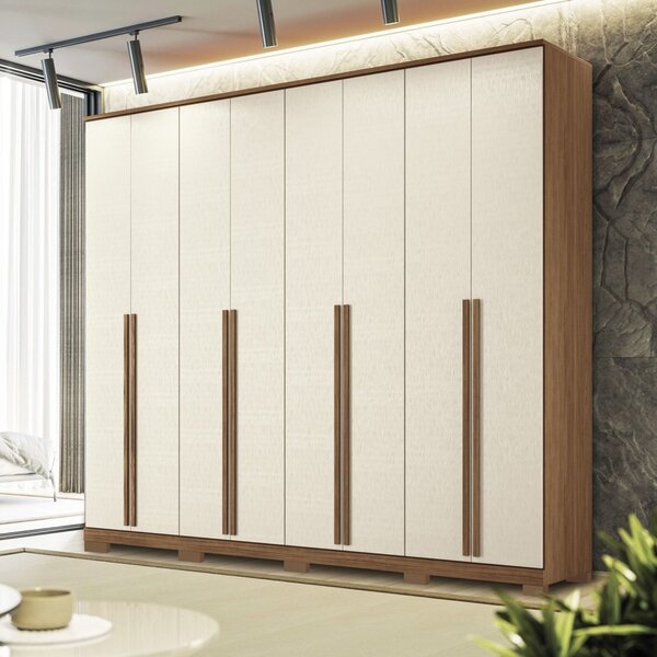 Guarda Roupa Casal 8 Portas 6 Gavetas 100% Mdf Fernanda Com P