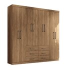 Guarda Roupa Casal 8 Portas 6 Gavetas 212cm Liverpool Jatobá