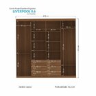 Guarda-roupa Casal 8 Portas 6 Gavetas Liverpool Com Espelhos