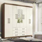 Guarda-roupa Casal 8 Portas 6 Gavetas Liverpool Com Espelhos