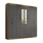 Guarda-roupa Casal 8 Portas 6 Gavetas Liverpool Com Espelhos