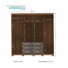 Guarda-roupa Casal 8 Portas 6 Gavetas Liverpool Com Pés Jatob