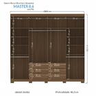 Guarda Roupa Casal 8 Portas 6 Gavetas Master 8.6 Com Espelho