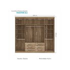 Guarda Roupa Casal 8 Portas 6 Gavetas Master Com Espelho Atac